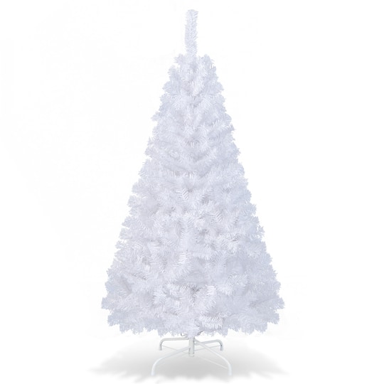 Costway 5ft. Unlit White Artificial Christmas Tree with Stand